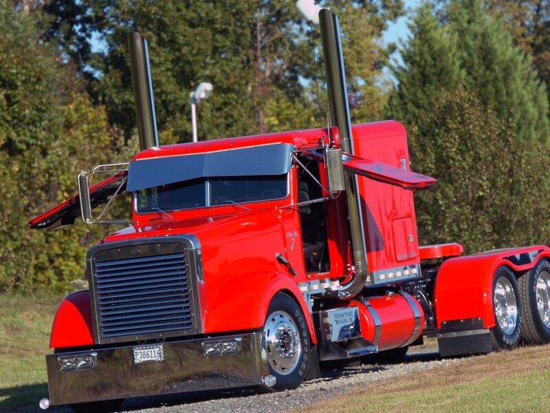 Red Semi-truck — Outdoor