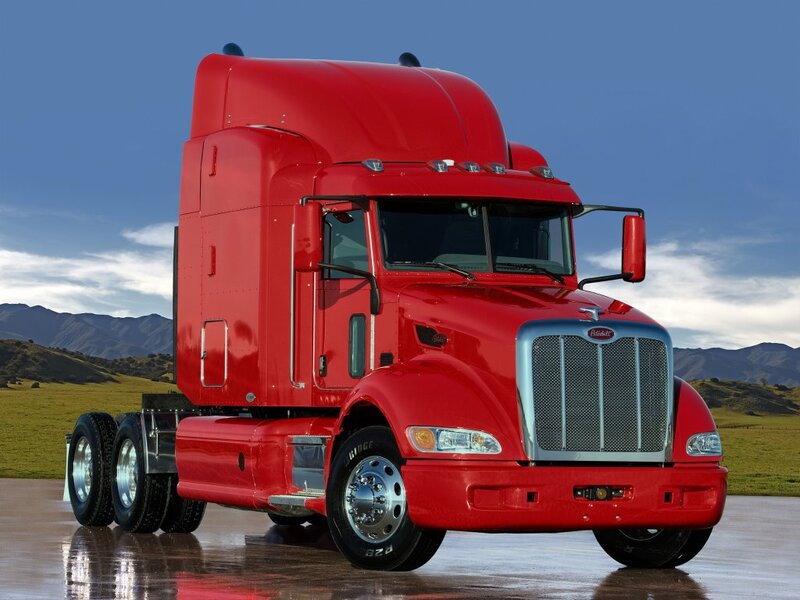 Red Semi-truck — Serene, Afternoon