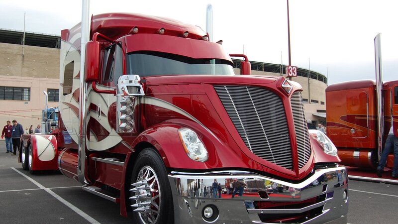 Red Semi-truck — Showcase, Afternoon