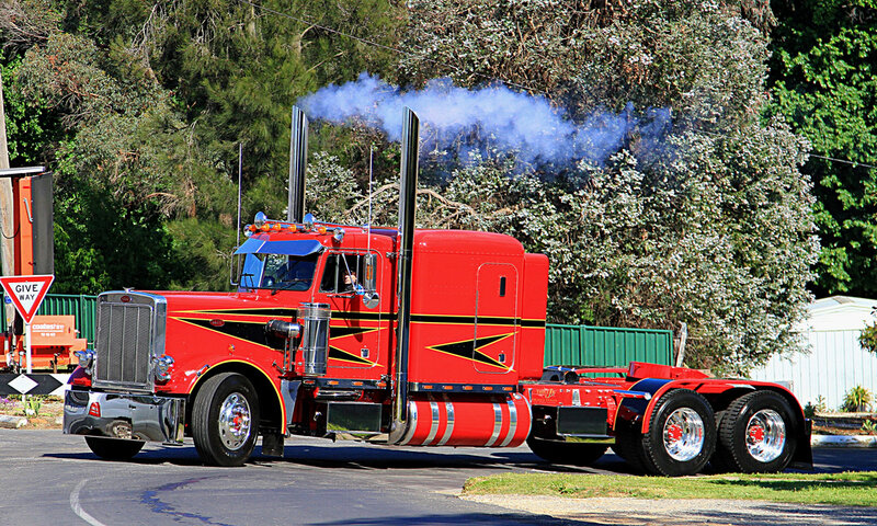 Red Semi-truck