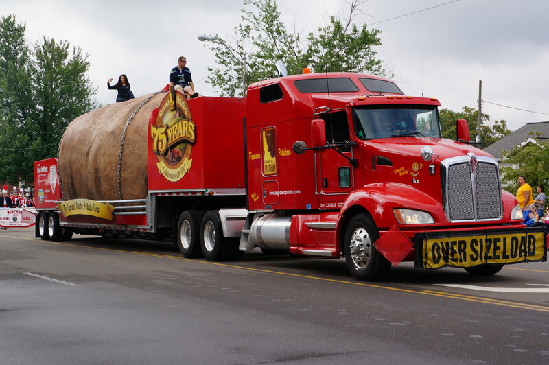 Red Semi-truck with Potato