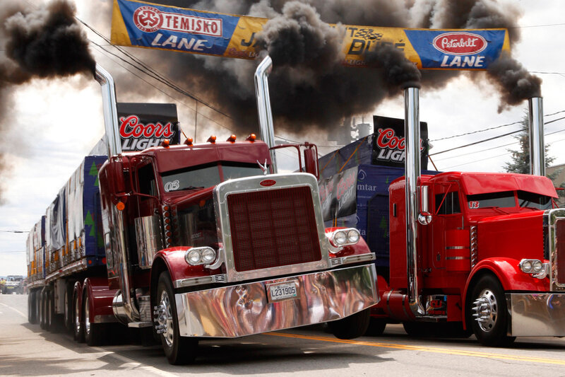 Red Semi-trucks