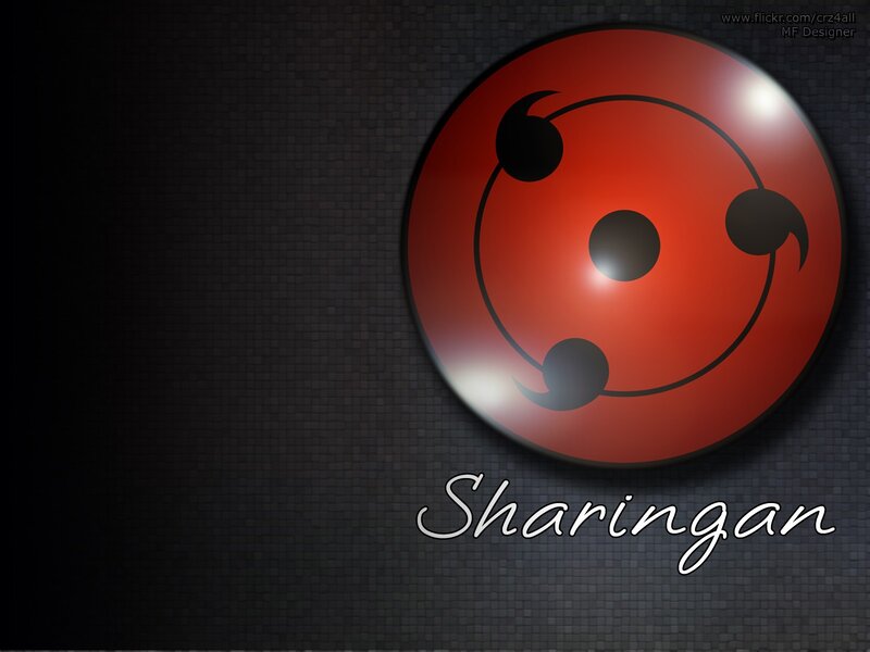 Red Sharingan Symbol — Dramatic