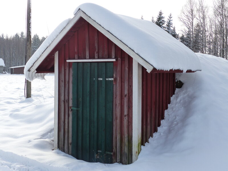 Red Shed in Snow
