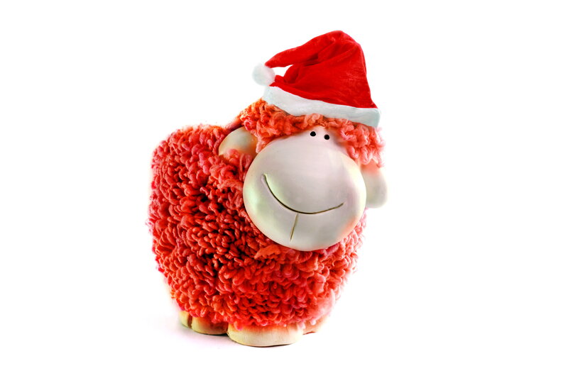 Red Sheep Figurine