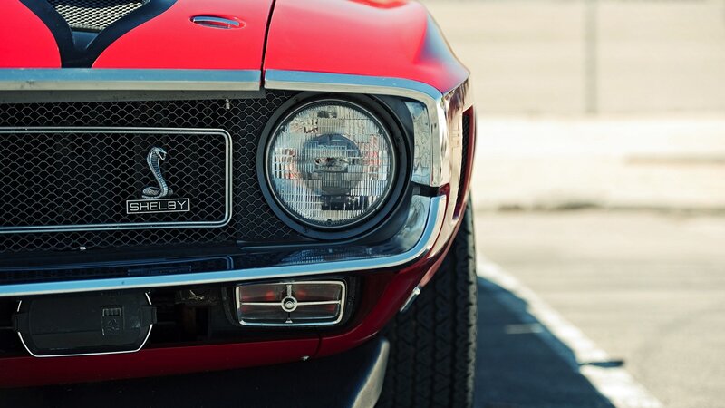 Red Shelby Car Front — Dramatic