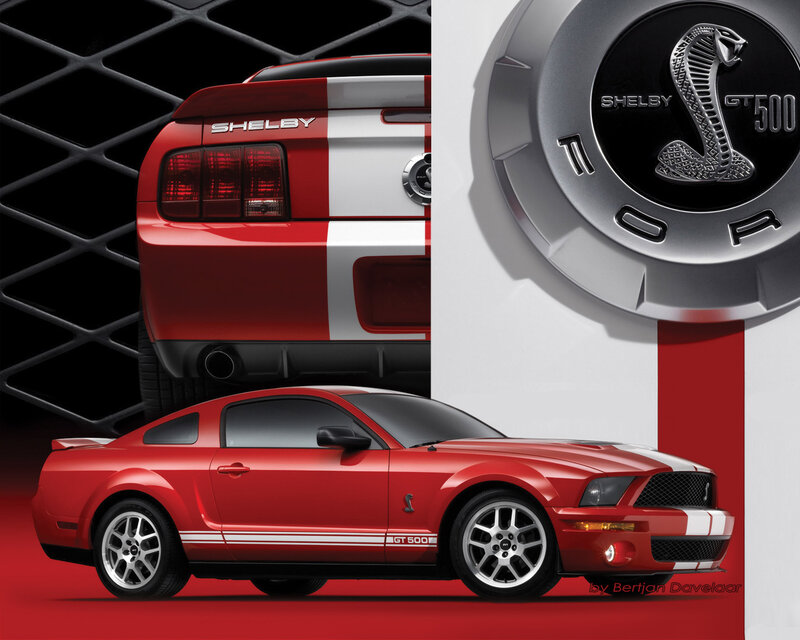 Red Shelby Gt500 Car — Dramatic