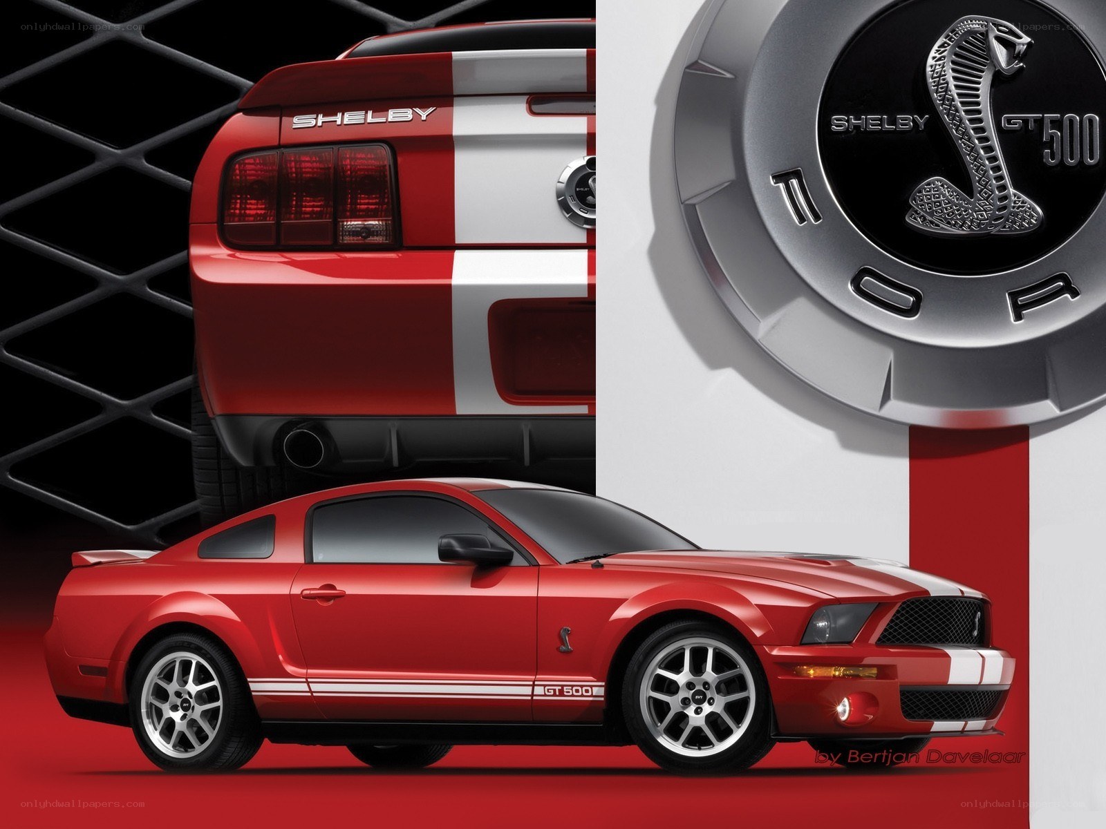 Red Shelby GT500 car