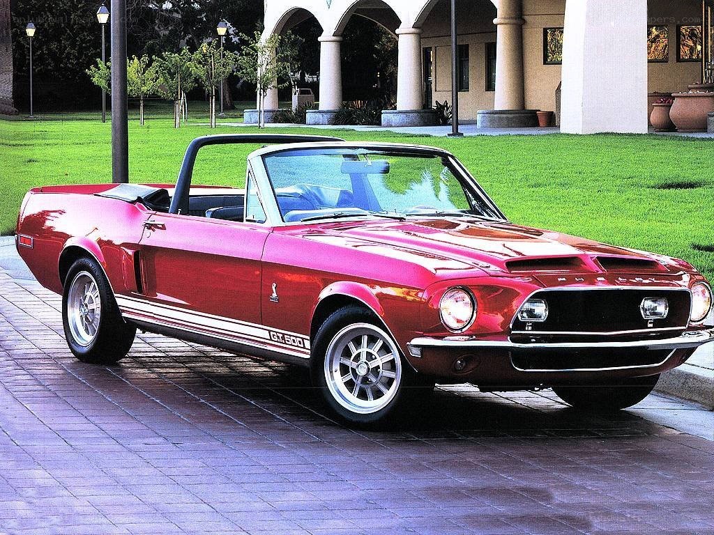 Red Shelby GT500 convertible