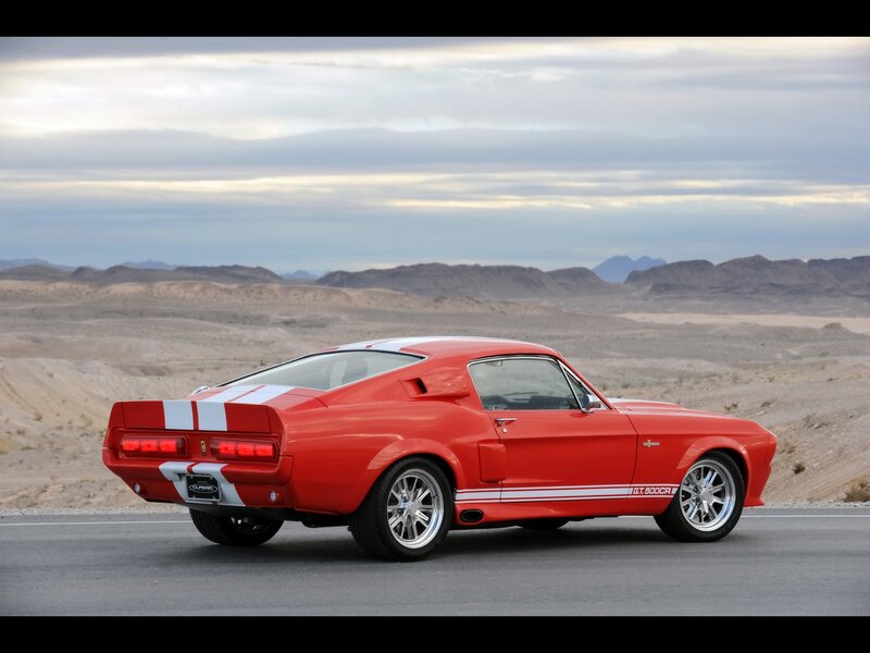Red Shelby GT500 in desert