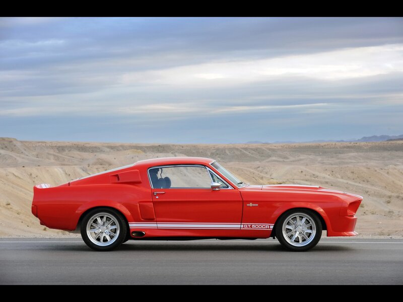 Red Shelby GT500CR in desert