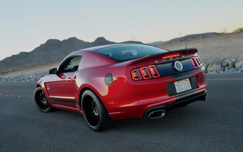 Red Shelby Mustang — Dramatic, Sunset, Photograph