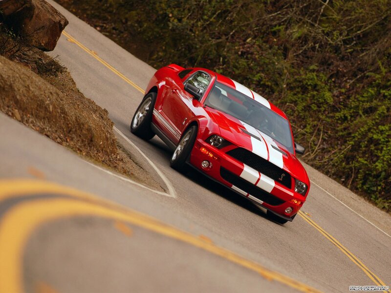 Red Shelby Mustang — Dynamic, Afternoon, Photograph