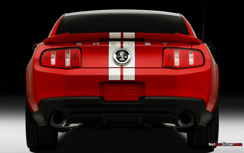 red shelby mustang rear view