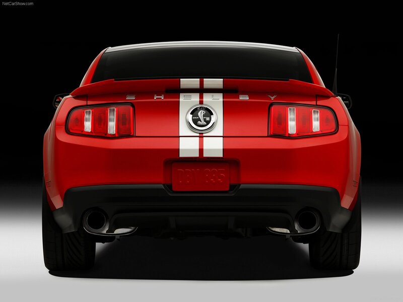 Red Shelby Mustang rear view