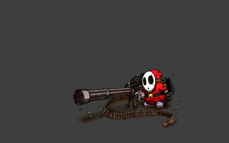 Red Shelled Creature with Gun