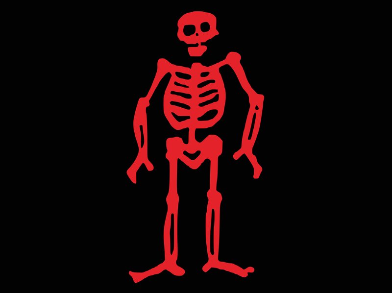 Red Skeleton Figure