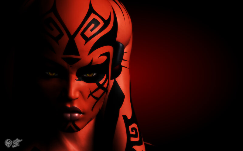 Red-skinned Female Character
