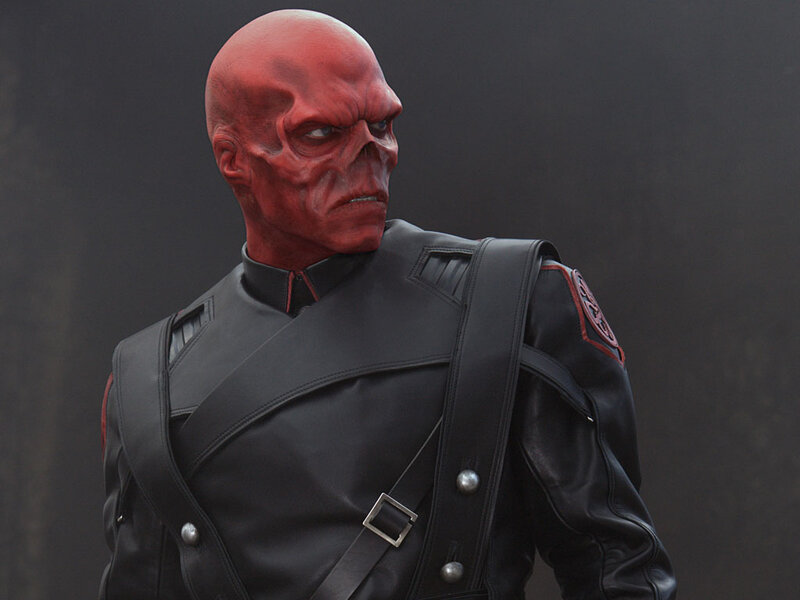Red-skinned Man in Uniform — Red