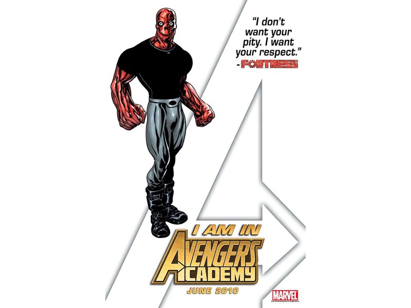 Red-skinned Superhero — White