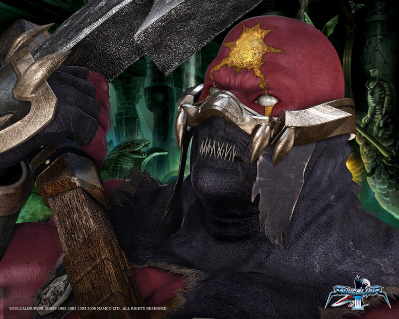 Red-skinned Warrior with Axe
