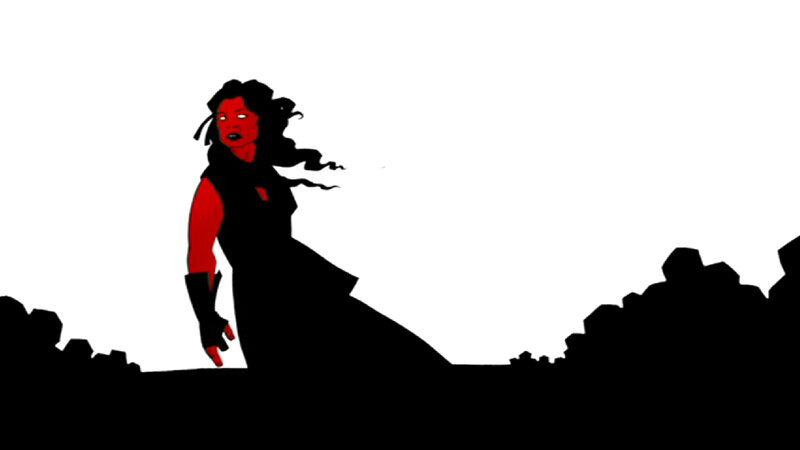 Red-skinned Woman in Silhouette