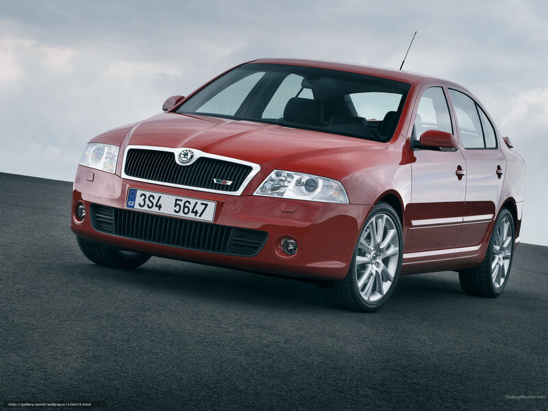 red skoda octavia sedan