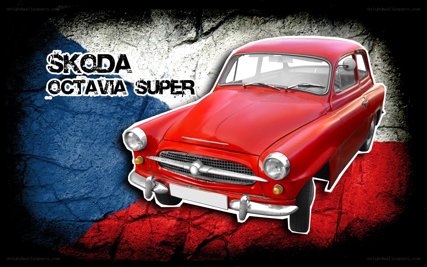 Red Skoda Octavia Super