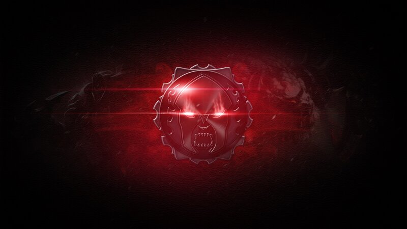Red Skull Emblem — Dark, Menacing