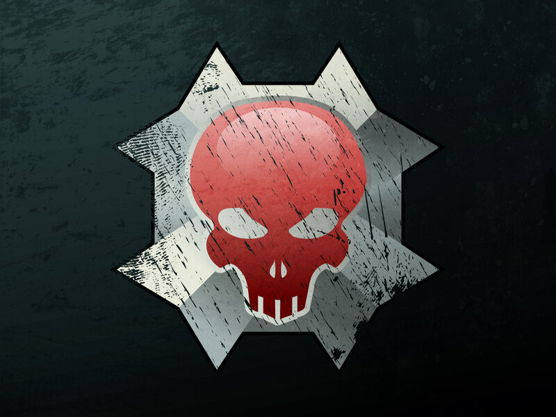 red skull emblem logo