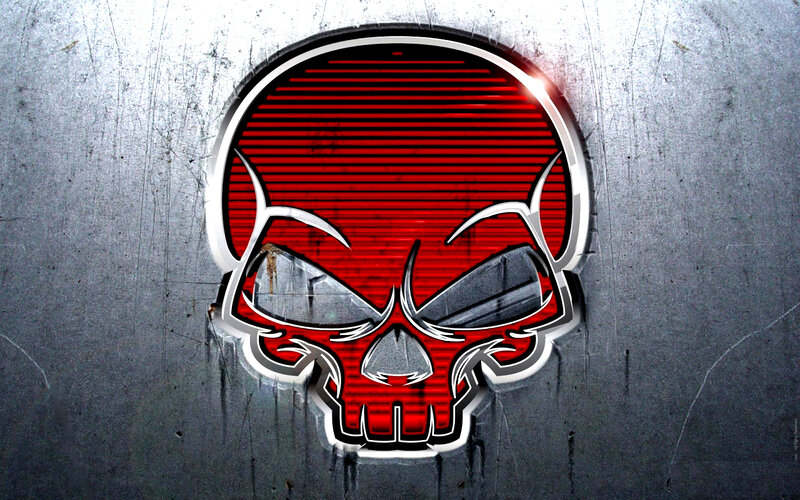 Red Skull Logo — Aggressive, Digital Art