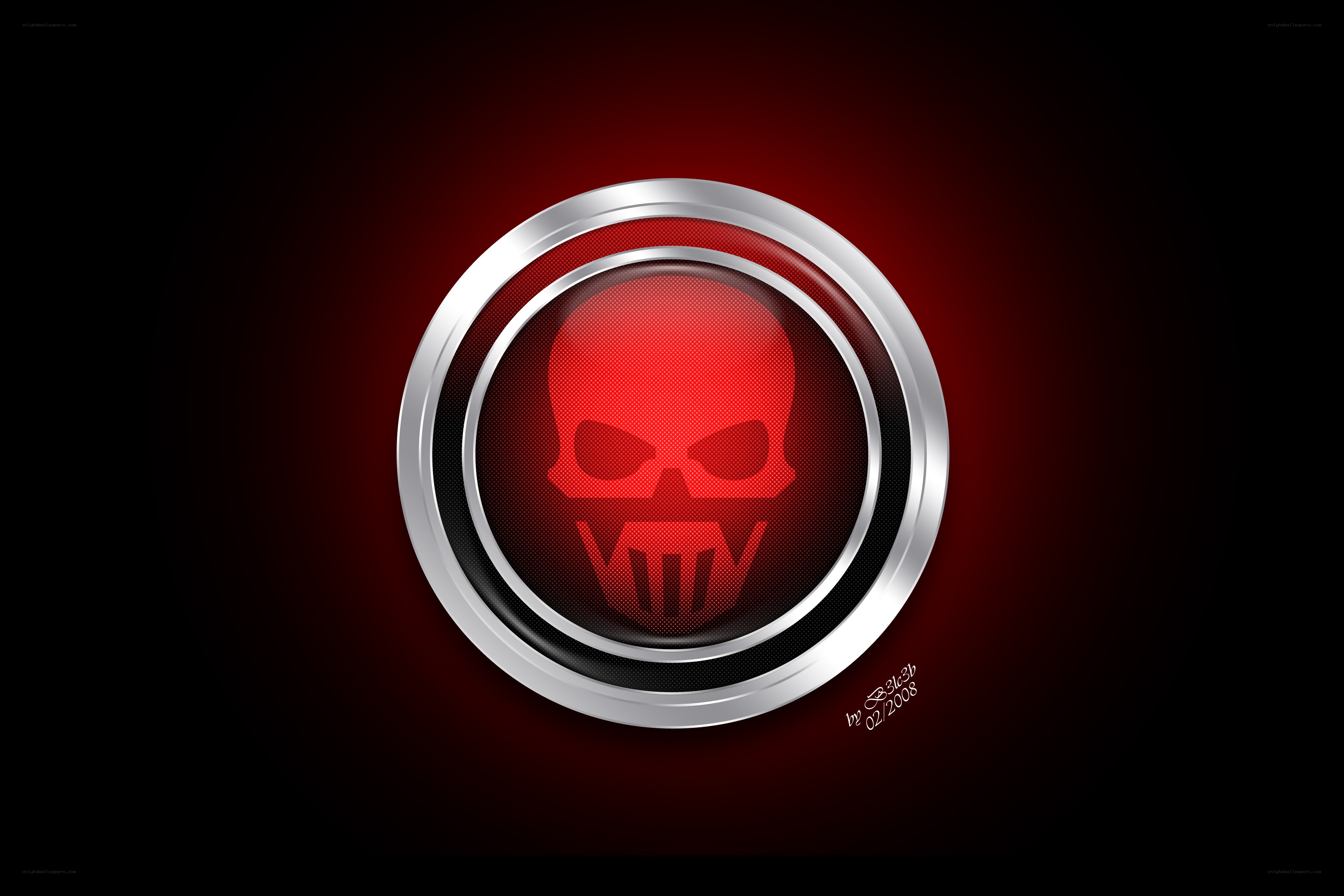 red skull logo design