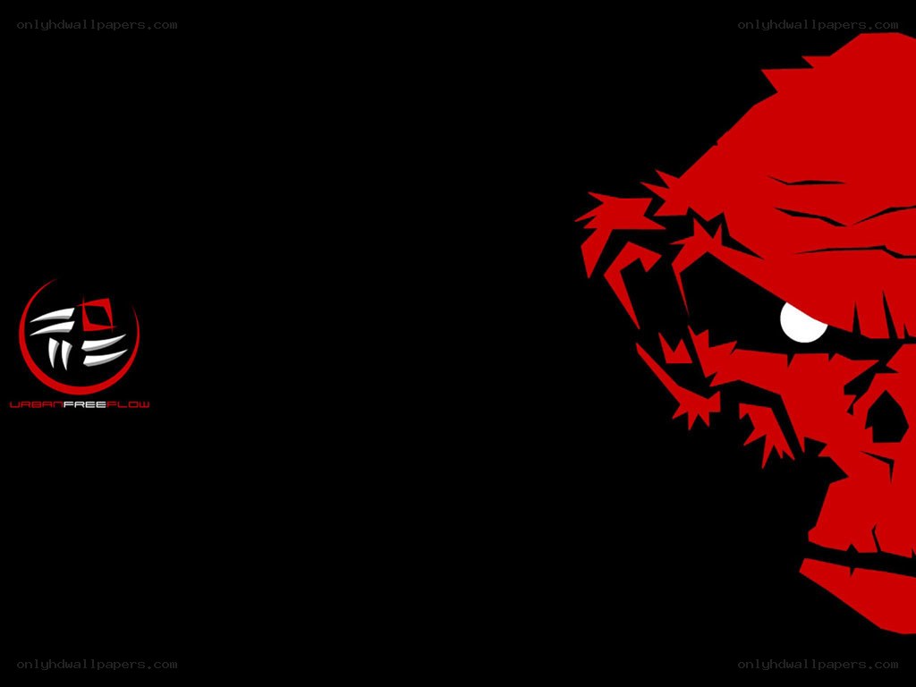 red skull logo wallpaper