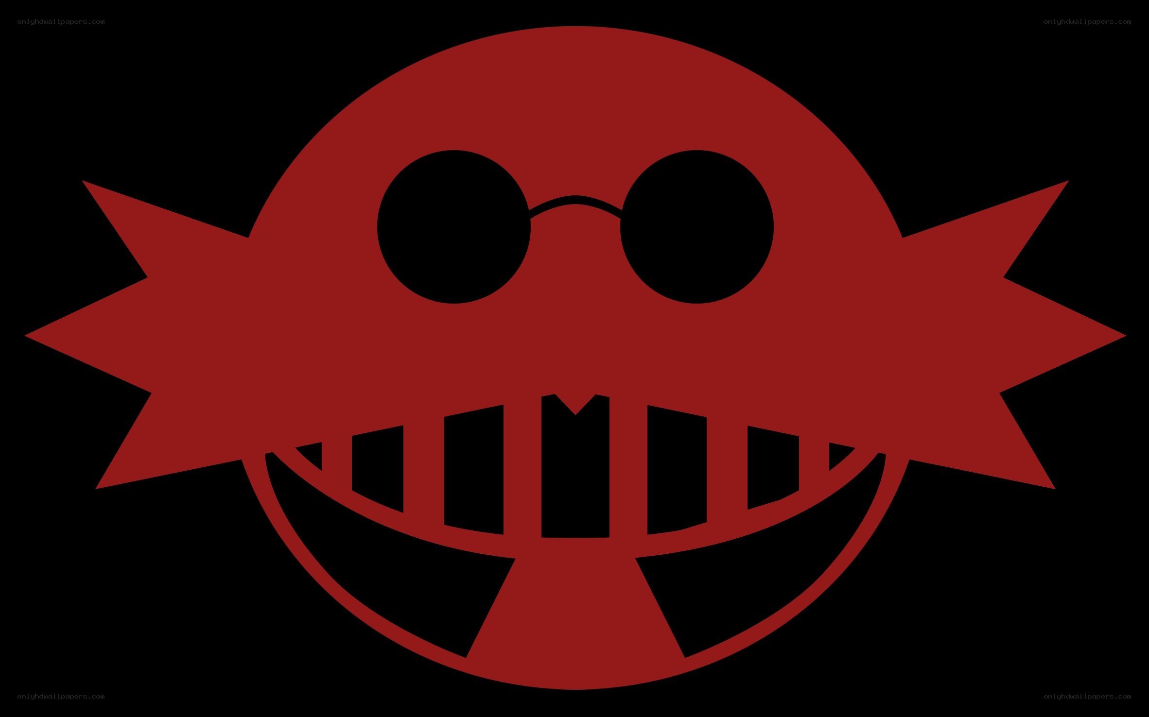 Red skull logo with glasses