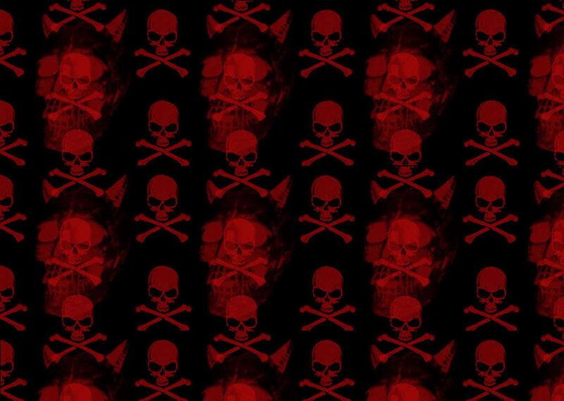 red skull pattern background