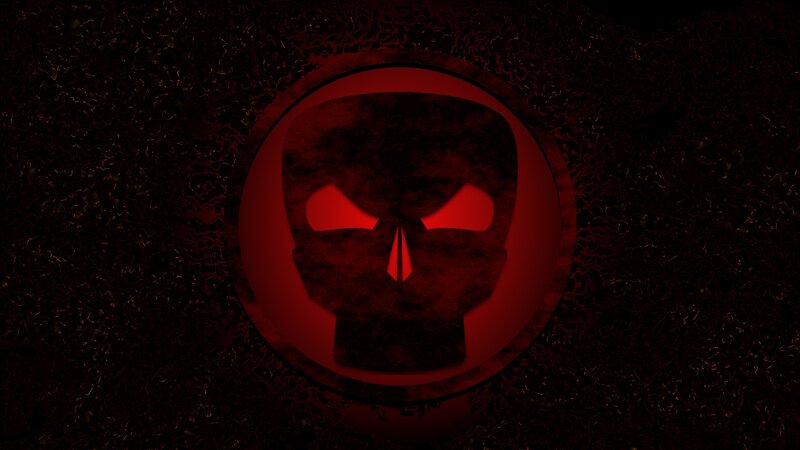 Red Skull Symbol — Dark, Ominous