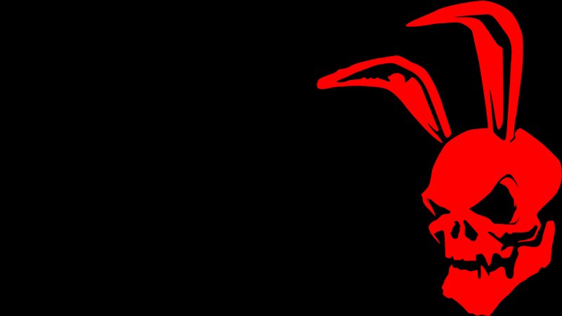 Red Skull with Bunny Ears