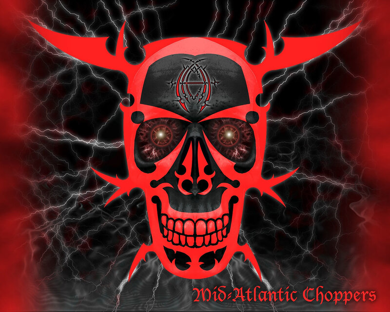 red skull with lightning