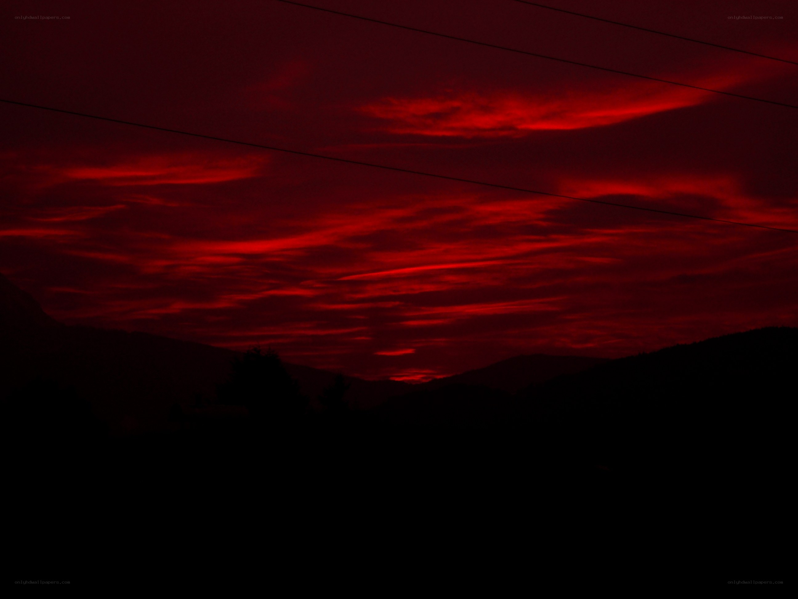 Red sky at night