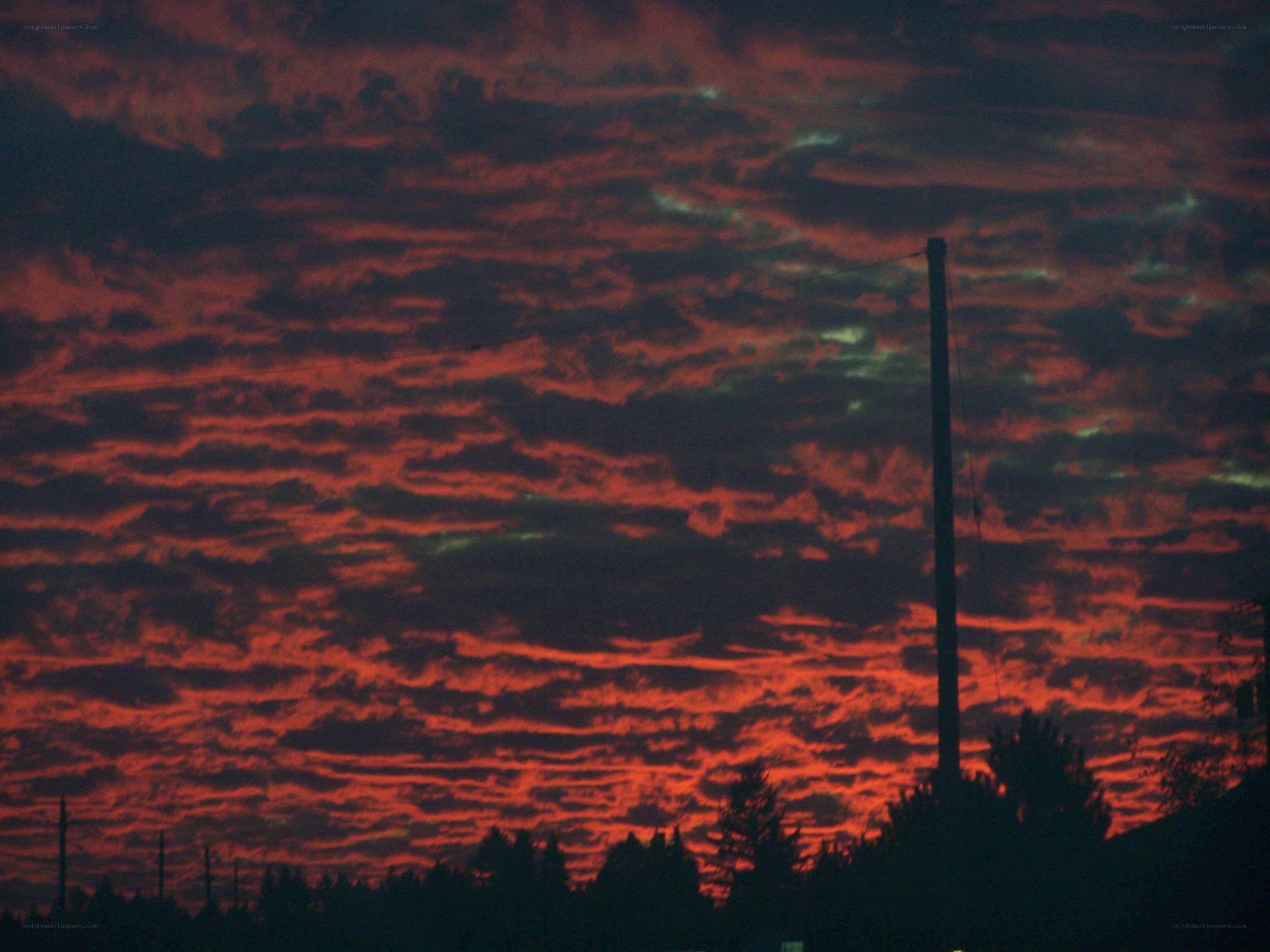 Red sky at night