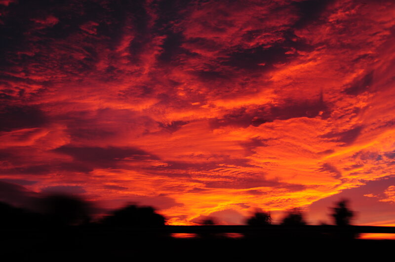 Red Sky at Sunset — Dramatic