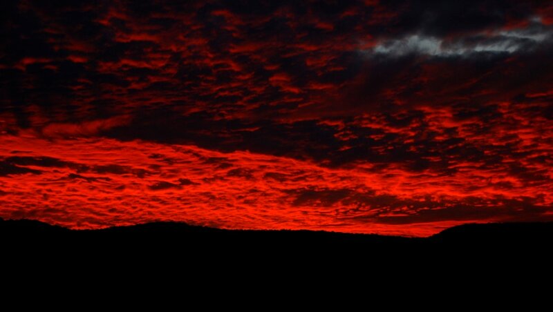 Red Sky over Hills