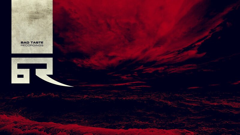 Red Sky over Ocean — Dramatic, Night, Digital Art