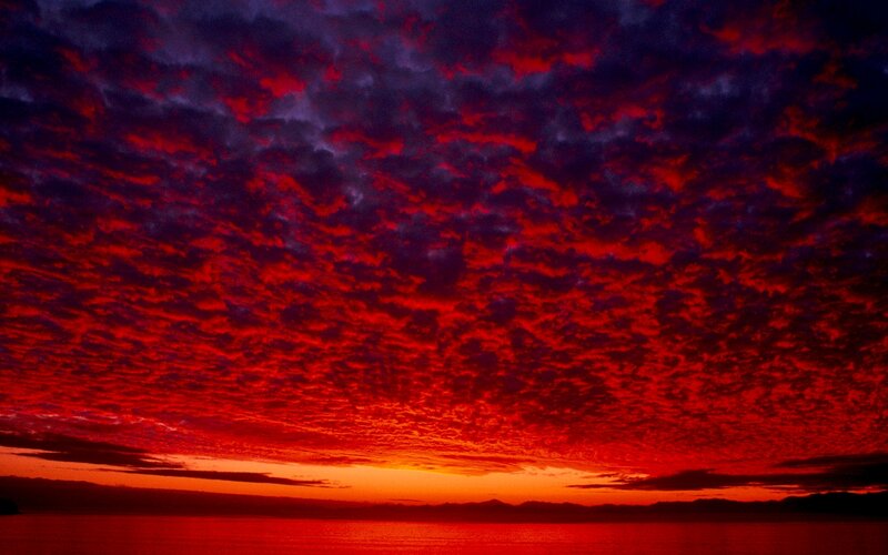Red Sky over Water — Dramatic