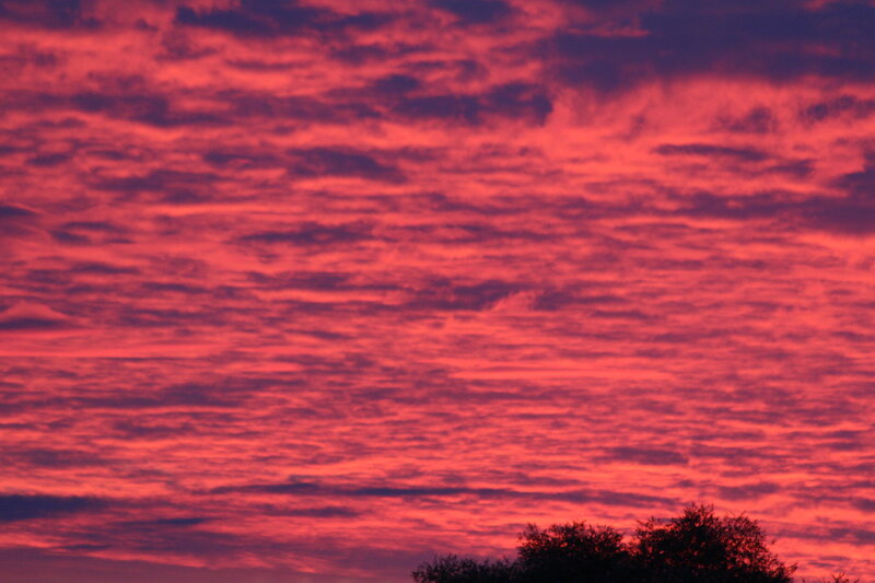 Red Sky with Clouds — Dramatic