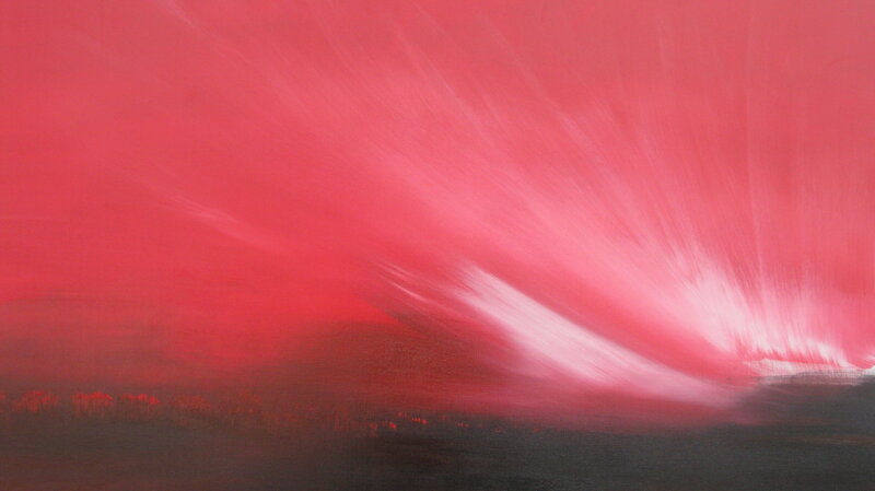 Red sky with white streaks