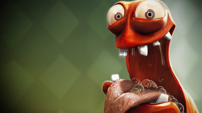 Red Slug-like Creature — Comical