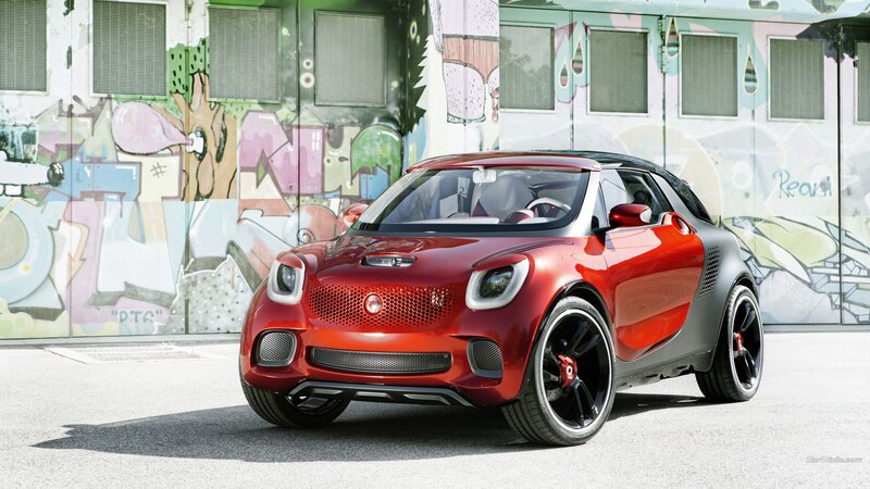 Red Smart Car Concept — Urban
