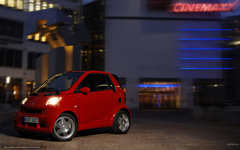 Red Smart Car — Urban