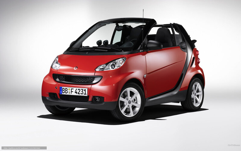 Red smart fortwo cabrio